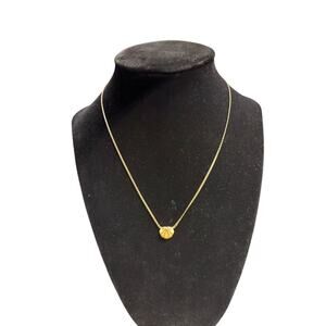 Vintage Trifari Gold Tone Pendant Necklace Dainty Minimalist Jewelry